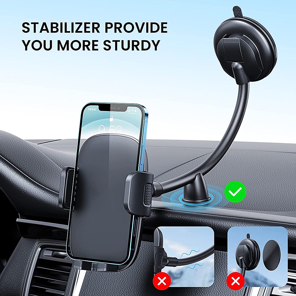 Car Phone Holder Mount [Flexible Gooseneck Long Arm] Phone Mount for Car Holder Dashboard Windshield [Washable Strong Suction Cup] Cell Phone Holder Car Mount for All iPhone Android 2025 - $24.99 –P6