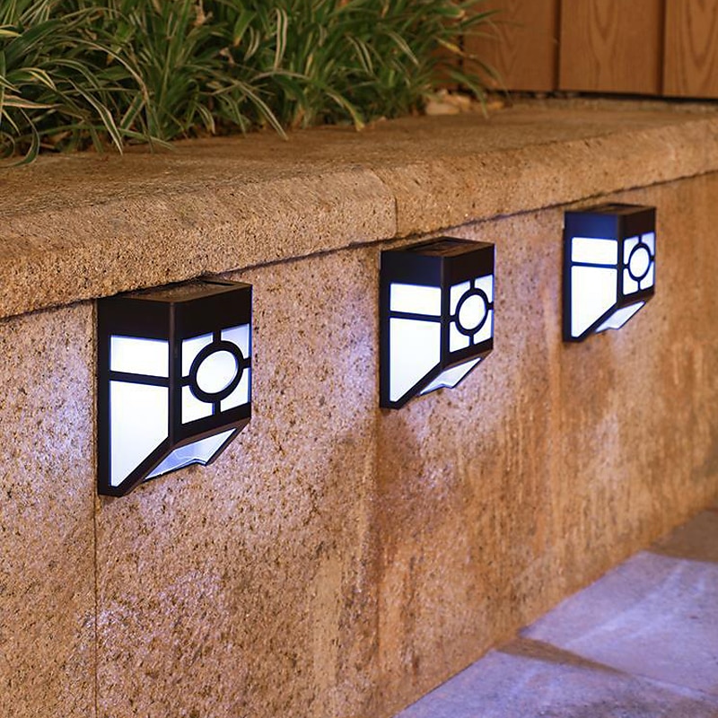 2 pz applique da parete per esterni led solare retro giardino luce impermeabile cortile illuminazione per giardino balcone recinzione decorazione paesaggio lampione del 2025 a $11.99 –P7