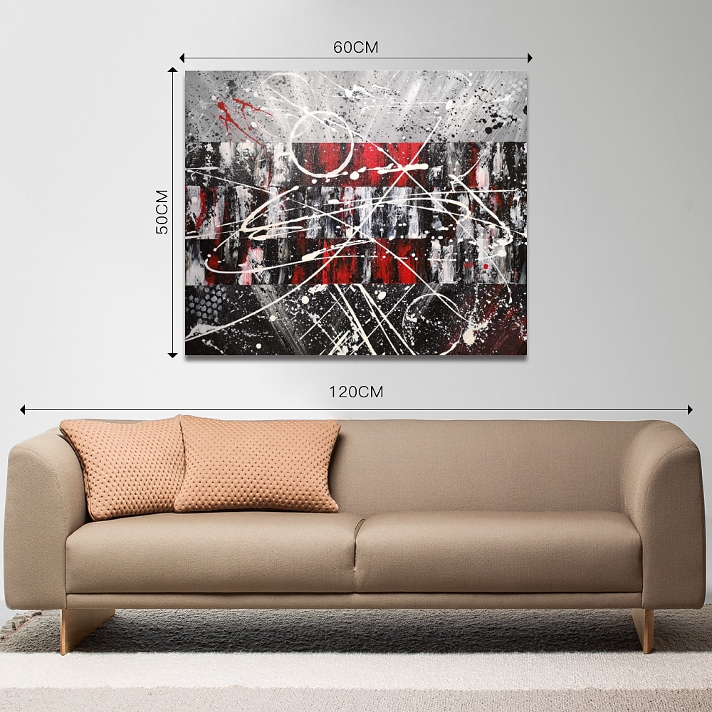 ציור שמן צבוע-Hang מצויר ביד אופקי מופשט מודרני ללא מסגרת פנימית 2026 - $125.99 –P4