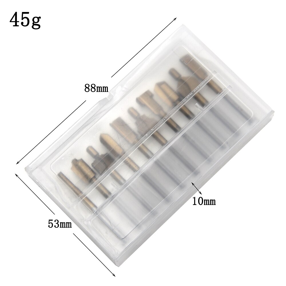 10PCS Titanium  Router Bits Set Mini Shank High Speed Steel Drill Bits Files Rotary For Woodden Cutter Tools 2025 - $19.99 –P4