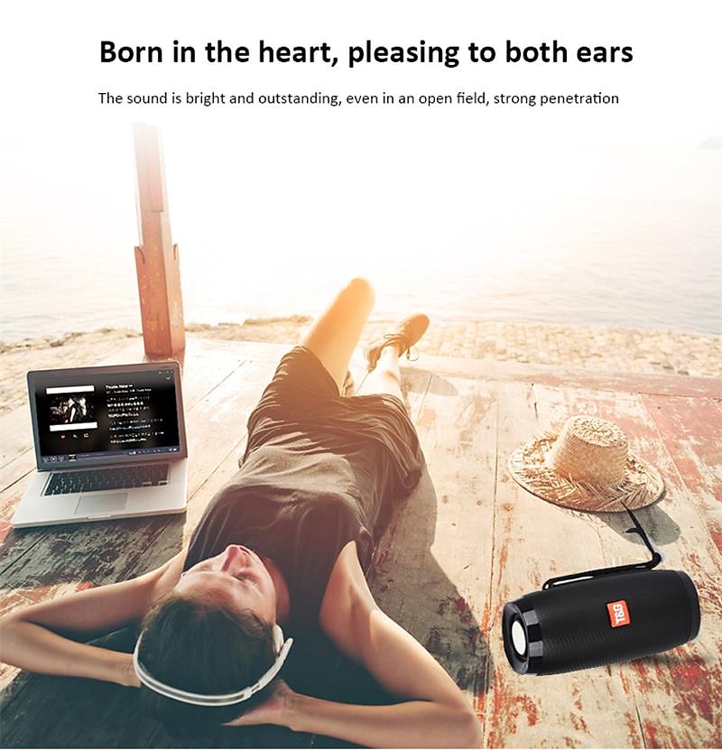 Wireless Speaker Bluetooth-compatible Speaker Microlab Portable Speaker Powerful High Outdoor Bass TF FM Radio with LED Light 2025 - $31.99 –P7