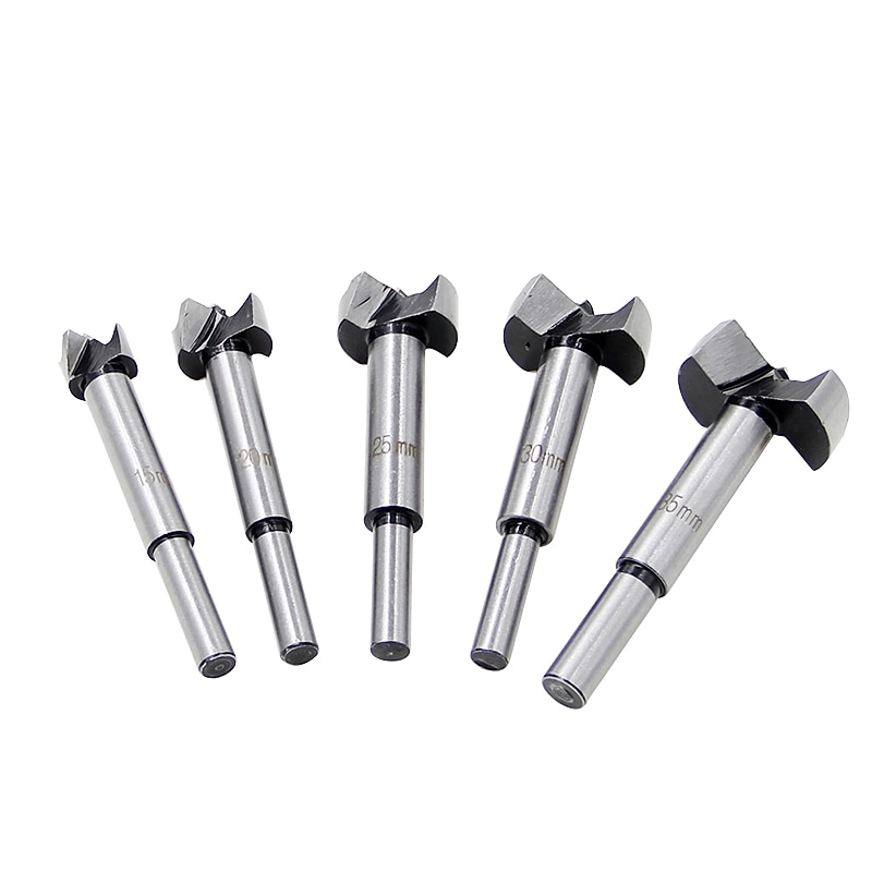 naturlig färg 5 st 15-20-25-30-35 mm träbearbetning platt vingborr träborr självcentrerande hålsågsverktygssats 2025 - $18.99 –P2