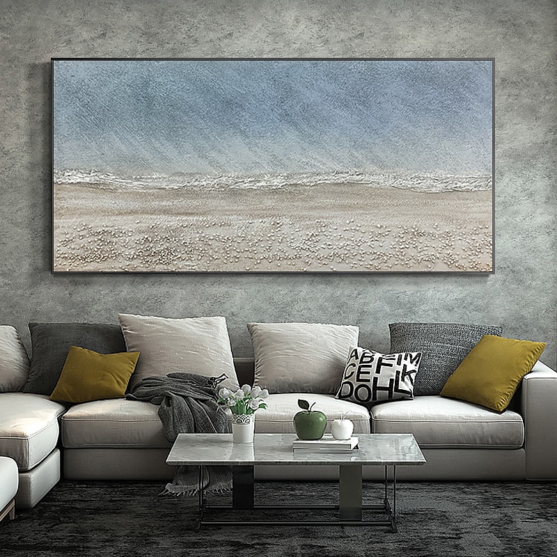 Manuální Ručně vyrobeno Hang-malované olejomalba Ručně malované Horizontální panoramatické Abstraktní Krajina Moderní Realismus Bez vnitřní rám 2025 - $114.99 –P3