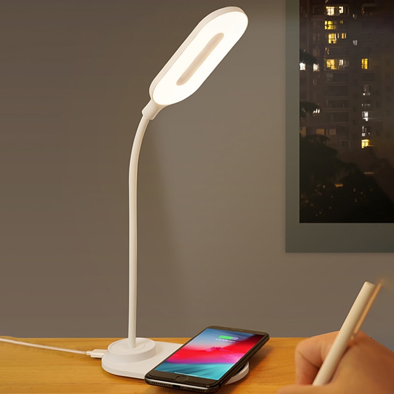 מנורת שולחן led טעינה אלחוטית לסמסונג s20/s10/note10 מטען אלחוטי מהיר לאייפון 12 11pro/xr/xs/8 מתכוונן 2025 - $17.99 –P3