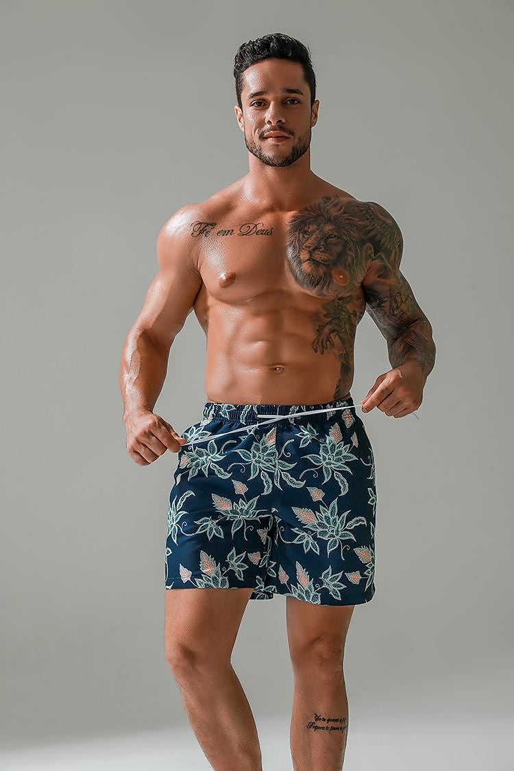 Homme Short de bain Short de Bain Natation Séchage rapide Poids Léger Short de bain Maillot de bain Avec poches Doublure en maille Cordon Natation Surf Plage Sports nautiques Imprimé Eté de 2025 ? $21.99 –P15
