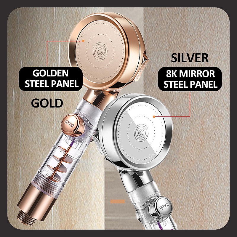 Shower Head High Pressure 3-Function SPA Shower Head With Switch On/Off Button Filter Bath Head Water Saving Shower Bathroom 2025 - $12.99 –P3