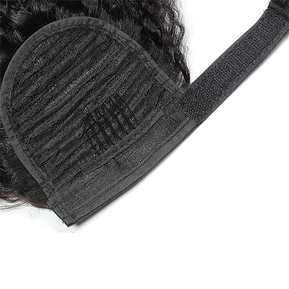 extensions de cheveux queue de cheval extensions vierge crépus droites cheveux humains wrap autour de queue de cheval remy extensions de cheveux clip dans les extensions de cheveux avec pâte magique de 2025 ? $41.99 –P6