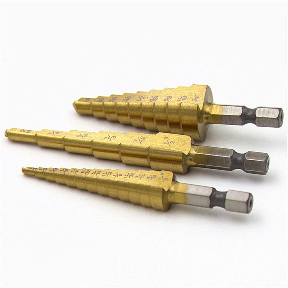 3 pz hss step drill esagonale dritto scanalatura metallo punta di perforazione multifunzionale piastra di acciaio per utensili opener step di perforazione del 2025 a $15.99 –P4