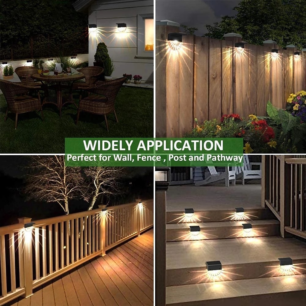 2/4pcs Solar Fence Lights  Outdoor Deck Lights Warm White Waterproof RGB 2 Modes Garden Lights Villa Patio Decoration Landscape Fence Stair Lights 2026 - $37.99 –P14
