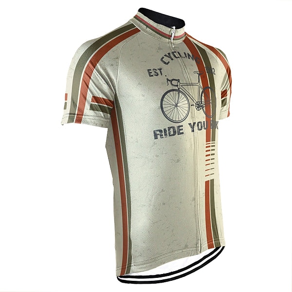 2026年 男性用 サイクリングジャージー グラフィック おかしい 半袖 バイク ジャージー トップス 3つのリアポケット付き マウンテンサイクリング ロードバイク 速乾性 反射性ストリップ 後ポケット 吸汗性 スポーツ イエロー レッド ブルー 衣類  コレクション – $30.99 –P2