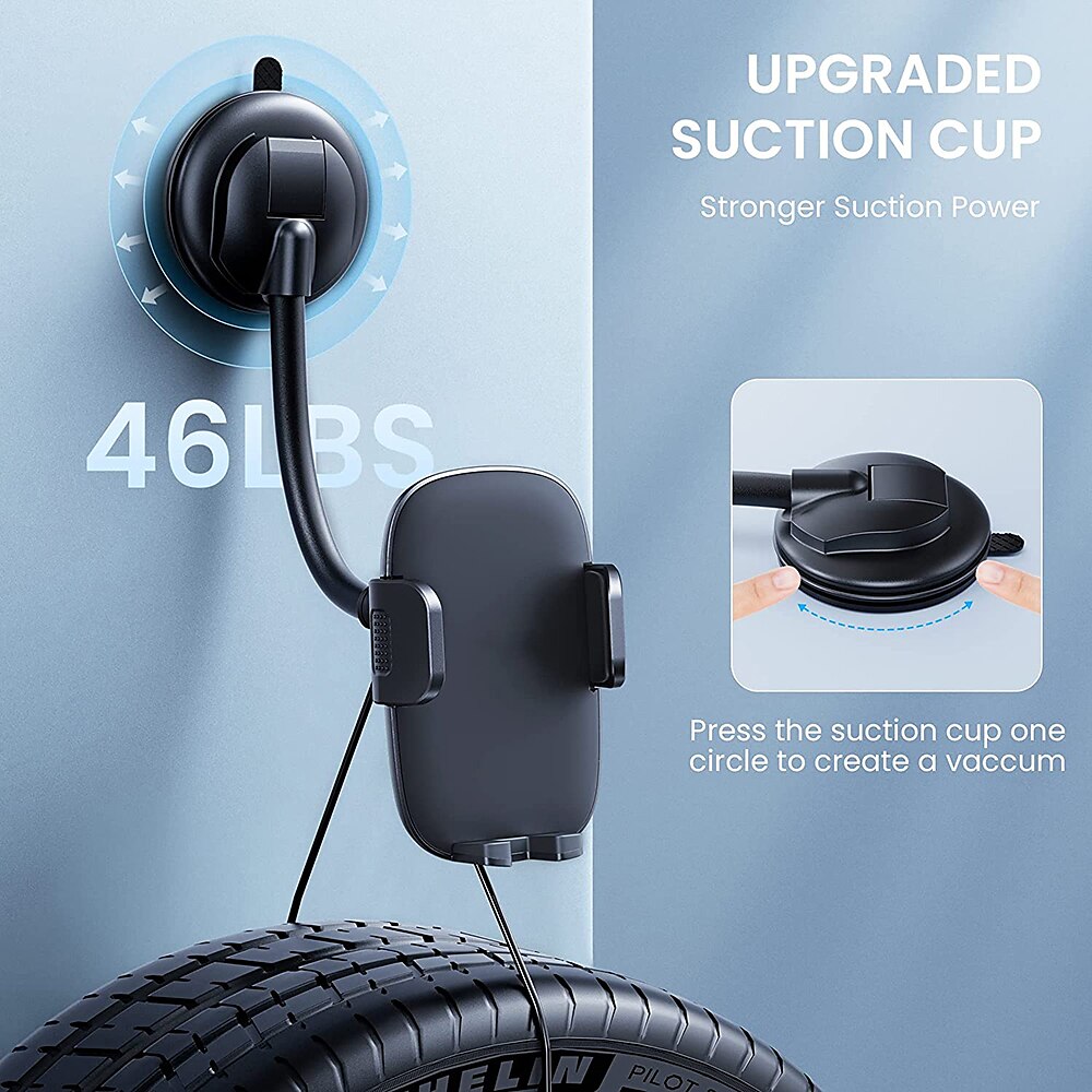 Car Phone Holder Mount [Flexible Gooseneck Long Arm] Phone Mount for Car Holder Dashboard Windshield [Washable Strong Suction Cup] Cell Phone Holder Car Mount for All iPhone Android 2025 - $24.99 –P5