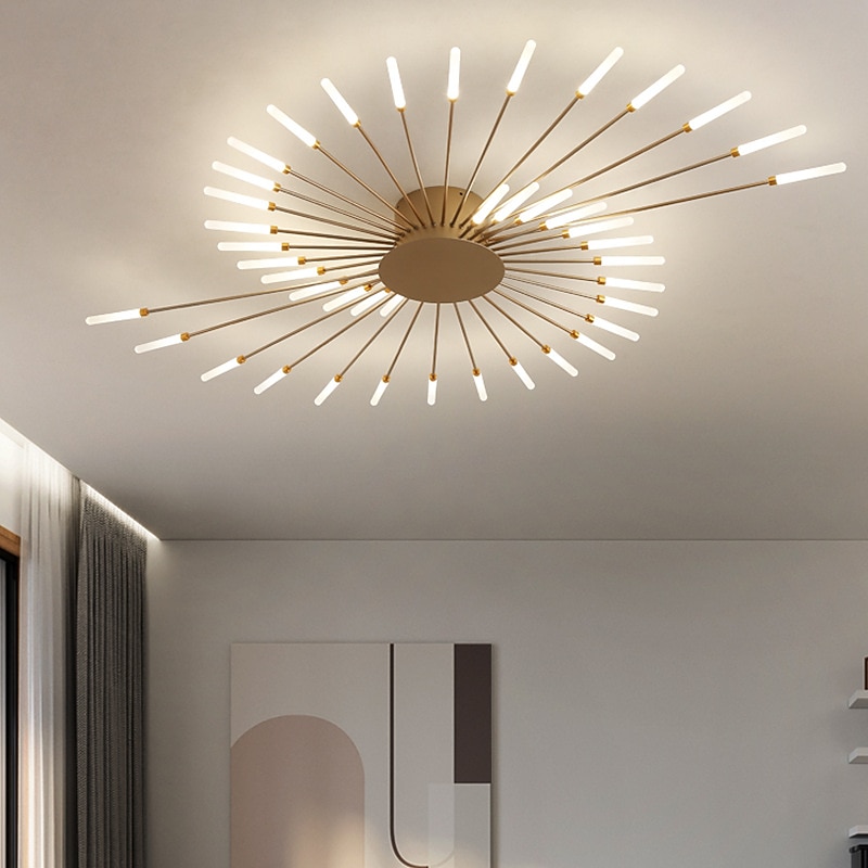 128 cm-es klaszteres mennyezeti lámpák led 42 fényes nordic stílusú fém festett felületek modern 220-240V 2025 - $394.79 –P7
