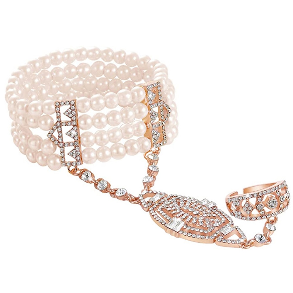 Retro Vintage Anos 20 Baile de Máscara O Grande Gatsby charleston Convidado do casamento Fantasia Mulheres Baile de Máscaras Festa / Noite Recepção de Casamento Festa de Solteira Adulto 1 Bracelete de 2026 por $17.99 –P9