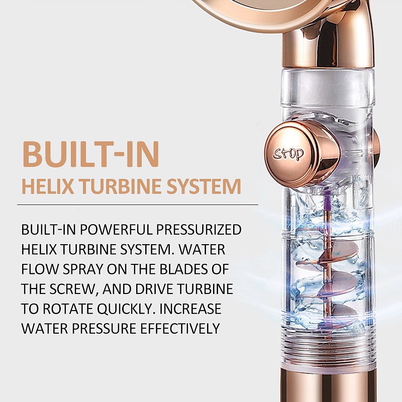 Shower Head High Pressure 3-Function SPA Shower Head With Switch On/Off Button Filter Bath Head Water Saving Shower Bathroom 2025 - $12.99 –P5