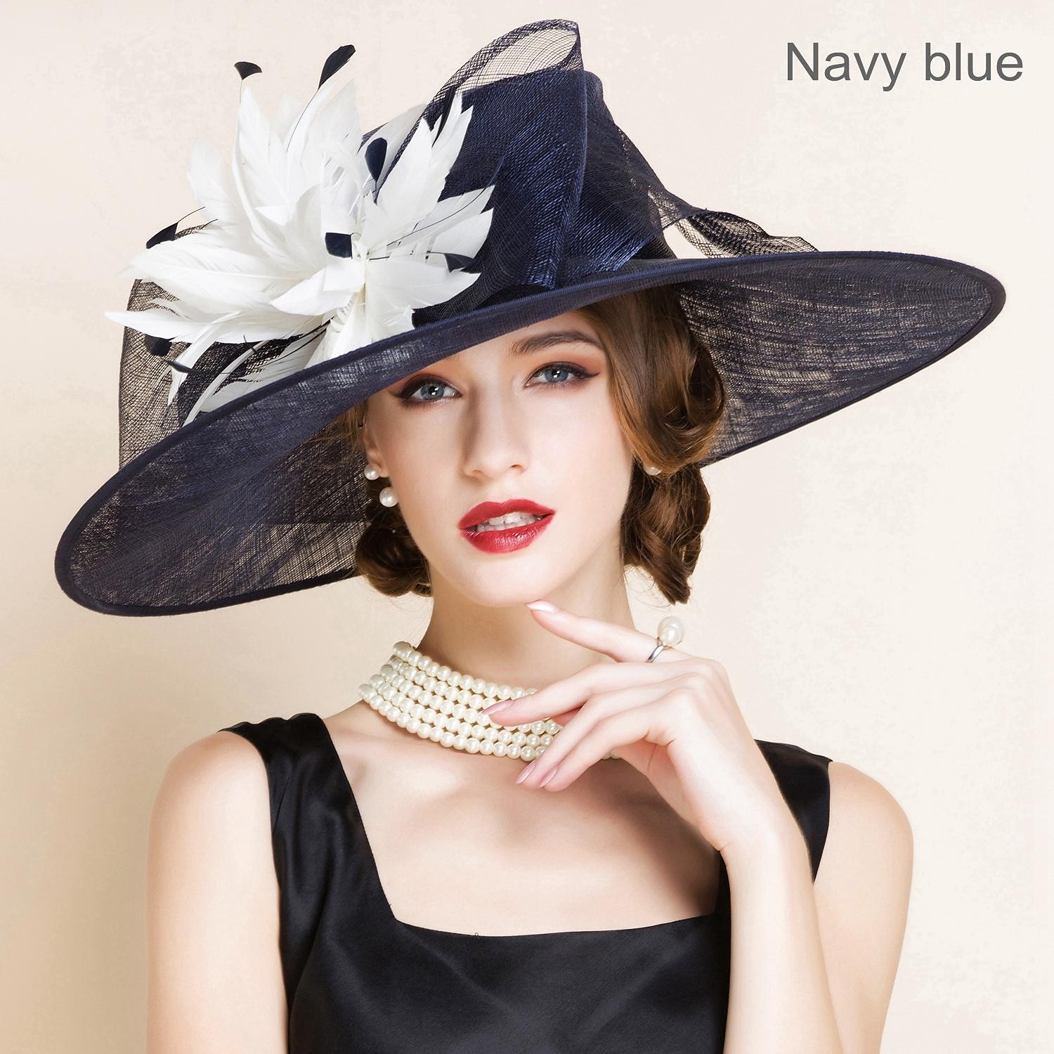 Chapéu de Flax Kentucky Derby  Chapéus com Flor 1 Peça Corrida de Cavalos  Dia das Mulheres Acessório para a Cabeça vestido para impressionar Vestido de Dia de Corrida 2025 de 2025 por $134.99 –P2