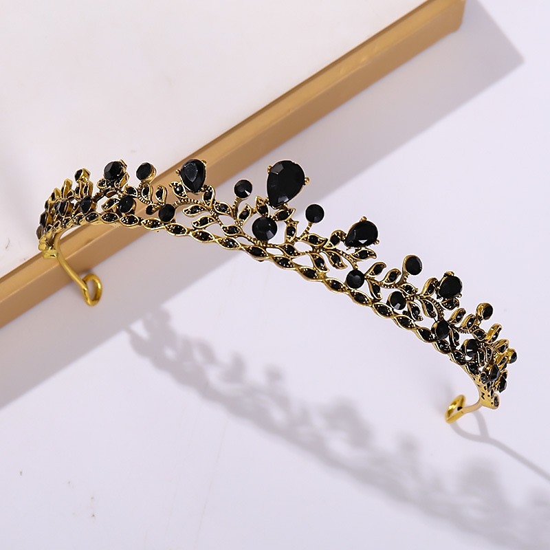 Krone Tiara Haarbänder Kopfschmuck Strass Legierung Herbst Hochzeitsfeier  Abend Retro Süß Mit Kristall  Strass Geteiltes Gelenk Kopfschmuck Kopfbedeckung Kleid beeindrucken 2025 - $14.99 –P4
