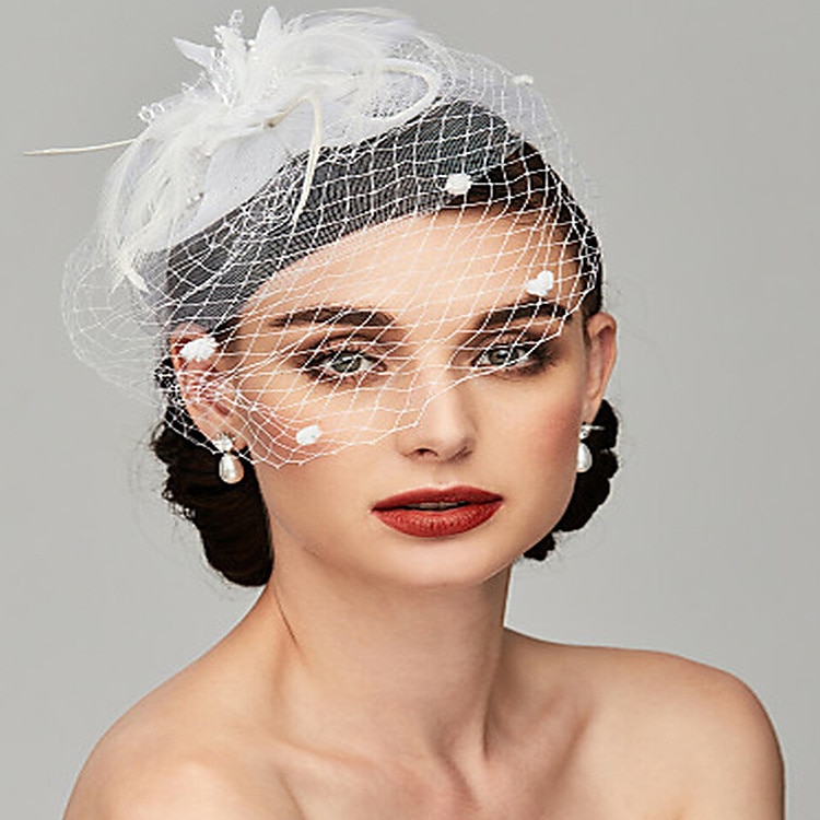 Retro / vintage 1950-tallet 1920-tallet Hodeplagg Party-kostyme Fascinator-hatt Dame Maskerade Fest / aften Utdrikningslag Voksne Hodeplagg 2025 - $21.99 –P4