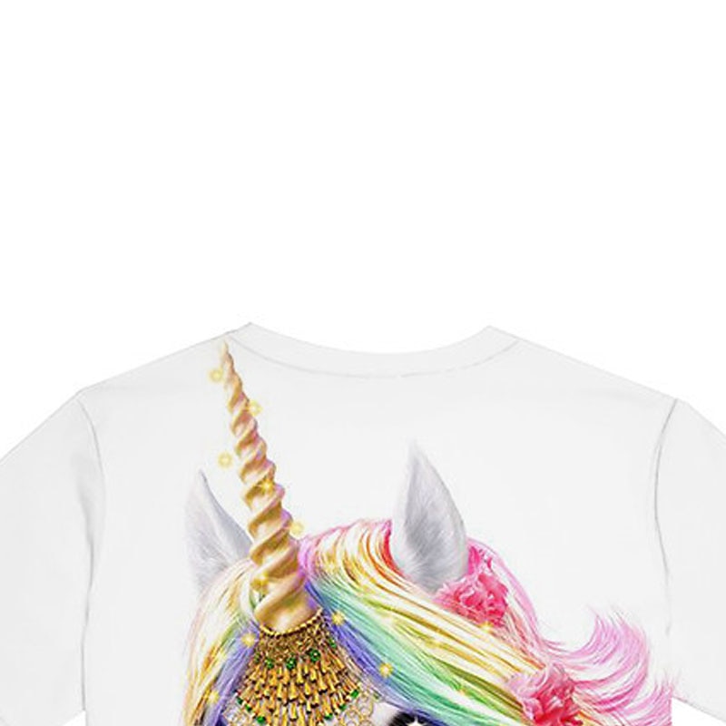 Mädchen 3D Tier Einhorn T-Shirt Kurzarm 3D-Druck Sommer Frühling Aktiv Modisch Kuschelig kinderkleidung 3-12 Jahre Outdoor Täglich Regular Fit 2026 - $11.99 –P4