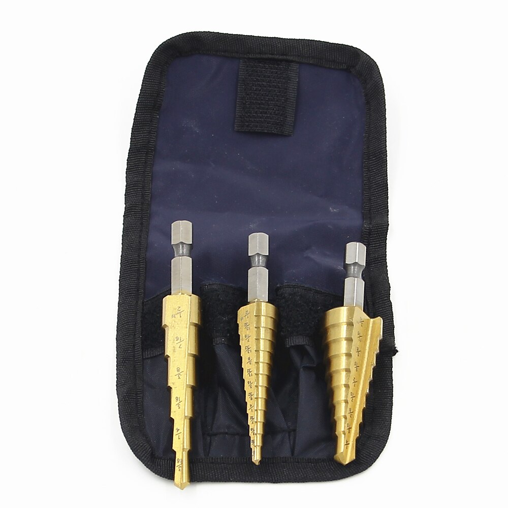 3 pz hss step drill esagonale dritto scanalatura metallo punta di perforazione multifunzionale piastra di acciaio per utensili opener step di perforazione del 2025 a $15.99 –P8