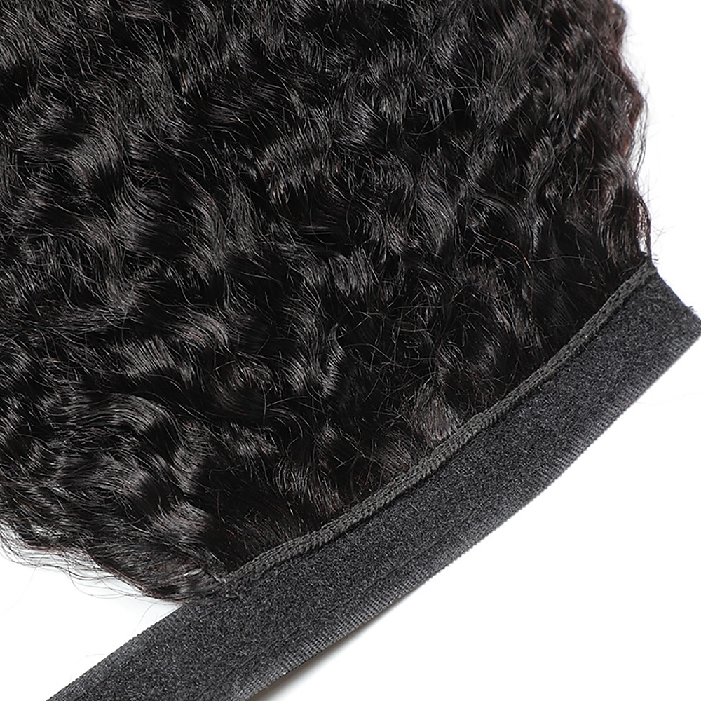 extensions de cheveux queue de cheval extensions vierge crépus droites cheveux humains wrap autour de queue de cheval remy extensions de cheveux clip dans les extensions de cheveux avec pâte magique de 2025 ? $41.99 –P4