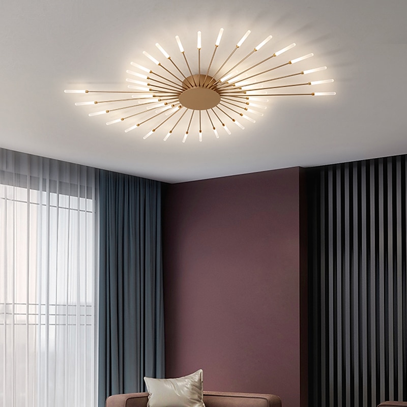 128 cm-es klaszteres mennyezeti lámpák led 42 fényes nordic stílusú fém festett felületek modern 220-240V 2025 - $394.79 –P11