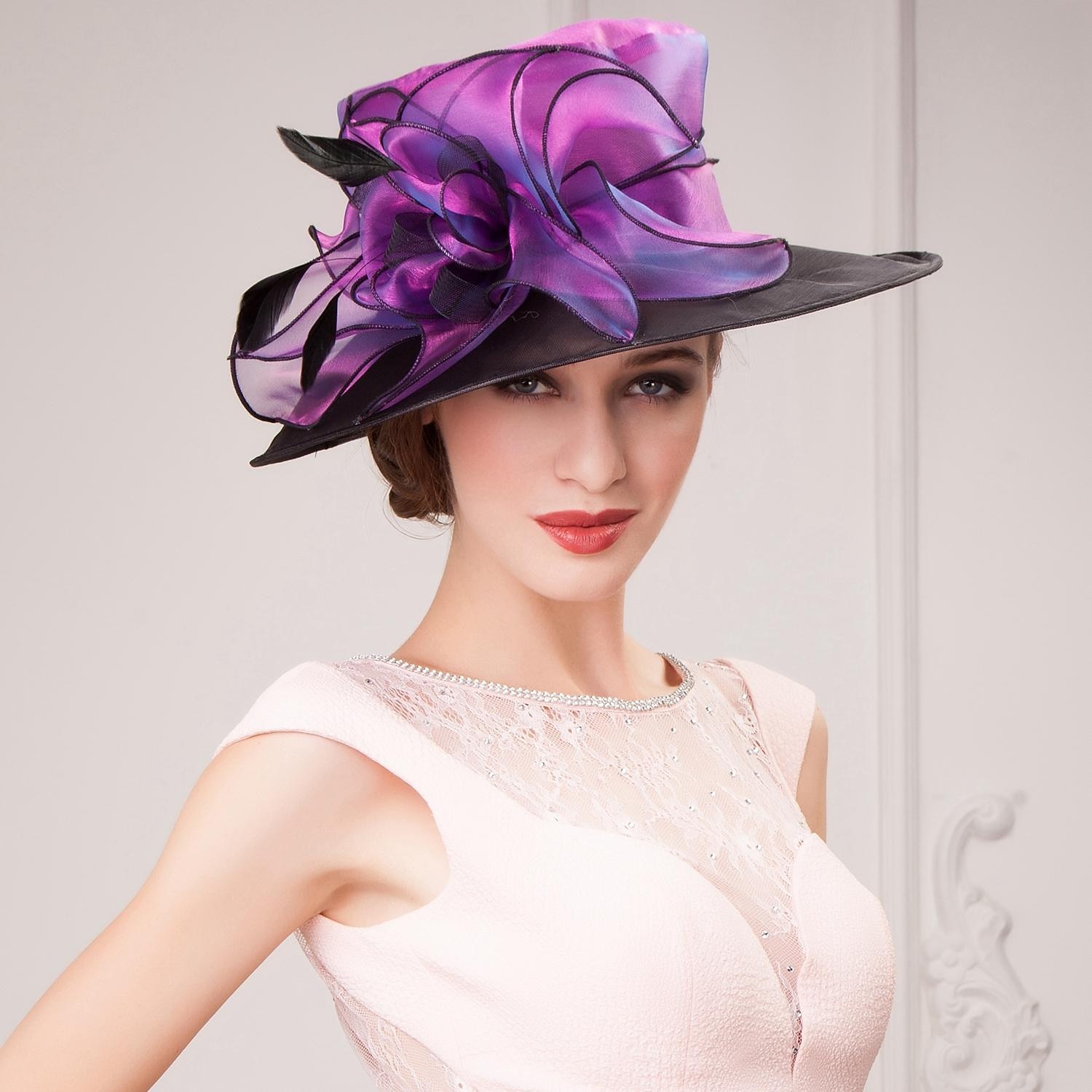 Flax / Silk / Organza Kentucky Hat / Hats / Headwear with Floral 1pc Special Occasion / Casual / Tea Party Headpiece dress to impress Race Day Dress 2025 - $60.99 –P4