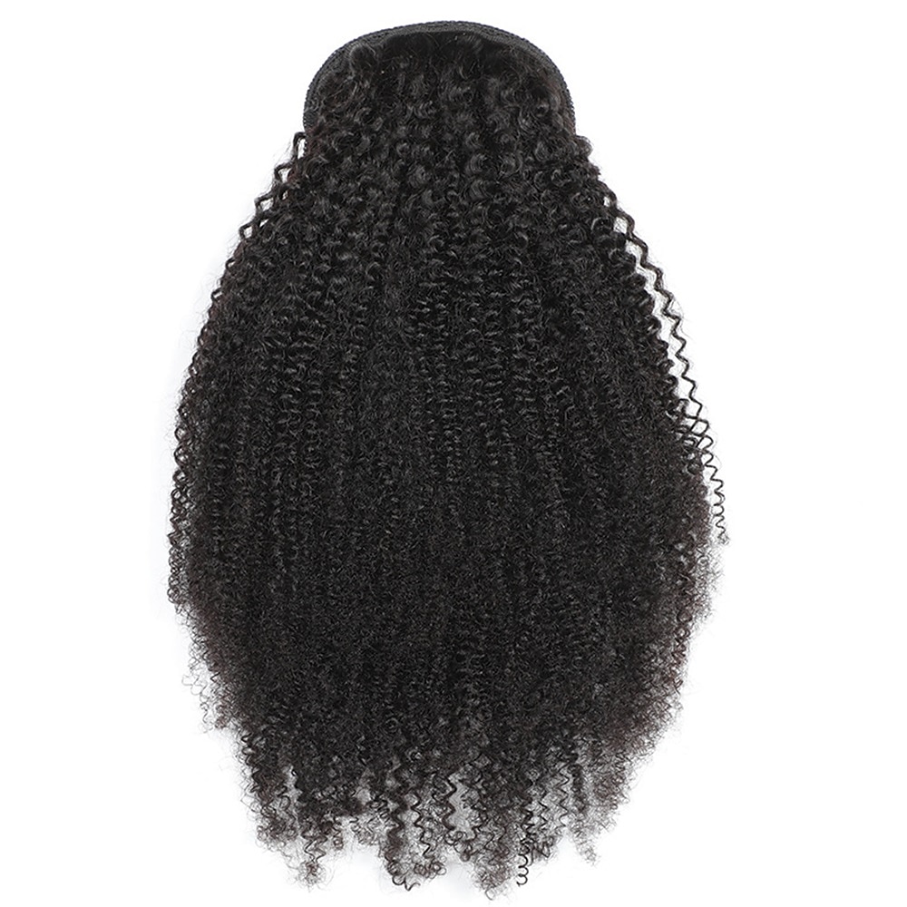cheveux humains cordon queue de cheval pour les femmes noires 8a brésilienne vierge afro crépus bouclés 4b-4c perruque clip en queue de cheval extension une pièce de cheveux humains pièces naturel de 2025 ? $48.99 –P2