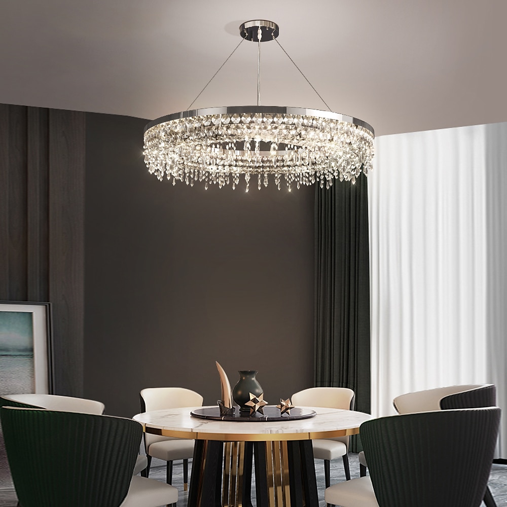80 cm unikt design lysekrone hengelys led krystall nordisk stil stue soverom 220-240v 2025 - $859.89 –P4