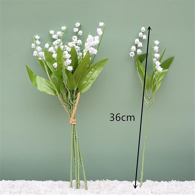 Wedding Artifical Silk Lily of the valley 6  Stems Flowers Bridal 27cm long 