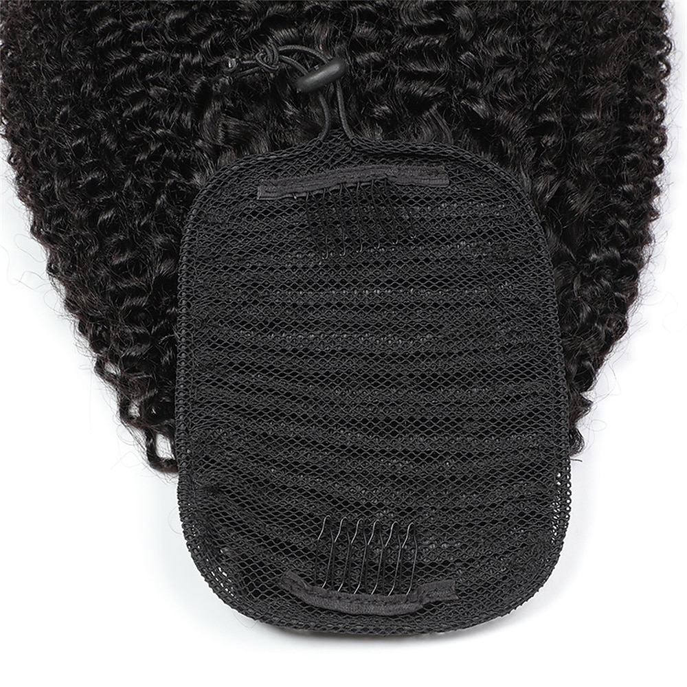 cheveux humains cordon queue de cheval pour les femmes noires 8a brésilienne vierge afro crépus bouclés 4b-4c perruque clip en queue de cheval extension une pièce de cheveux humains pièces naturel de 2025 ? $48.99 –P3