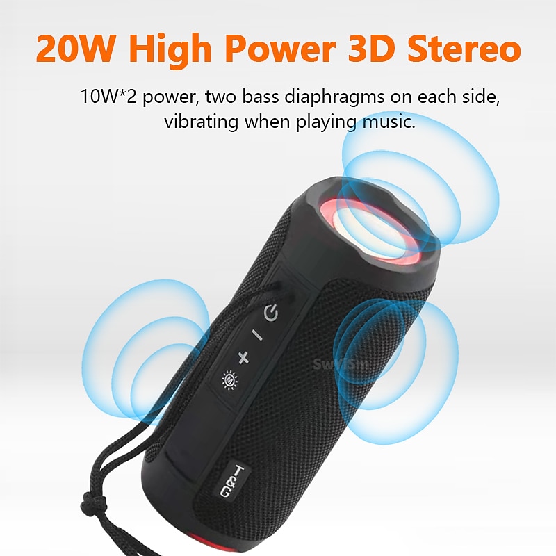 TG227 Bluetooth-динамик Bluetooth На открытом воздухе Стереозвук Беспроводные колонки Динамик Назначение Мобильный телефон 2025 - $32.99 –P5