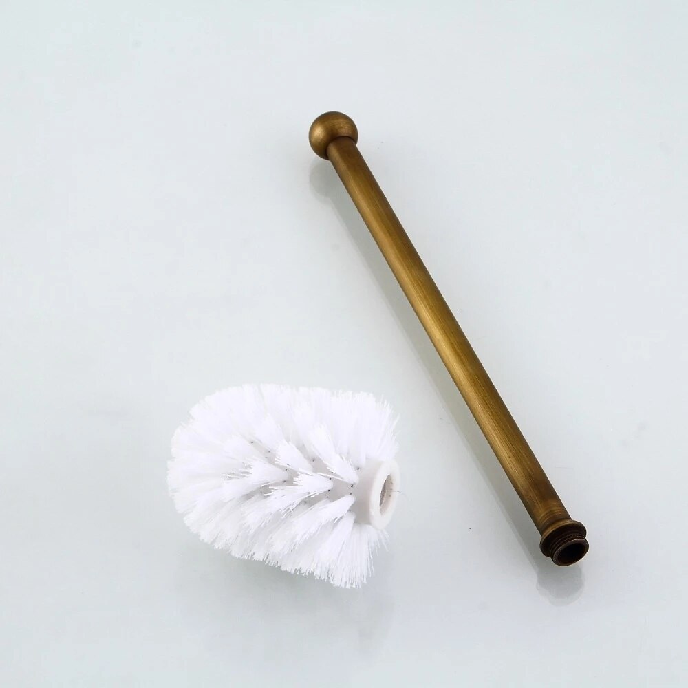 Toilet Brush with Holder,Antique Brass Ceramics Wall Mounted Rubber Painted Toilet Bowl Brush and Holder for Bathroom 2025 - $79.99 –P13