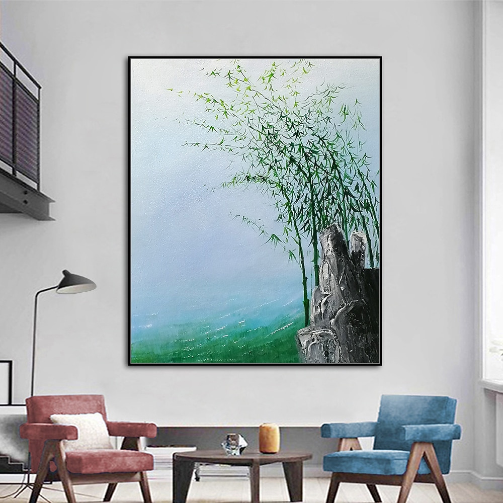 هانغ رسمت النفط الطلاء رسمت باليد عمودي مناظر طبيعية الأزهار / النباتية معاصر الحديث بدون إطار داخلي 2026 - $99.99 –P3