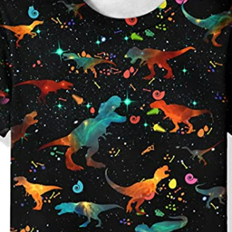 Chlapecké 3D Zvíře Dinosaurus Tričko Krátký rukáv 3D tisk Léto Jaro Aktivní Sportovní Módní Polyester Děti 3-12 let Venkovní Denní Vevnitř Běžný 2025 - $11.49 –P3