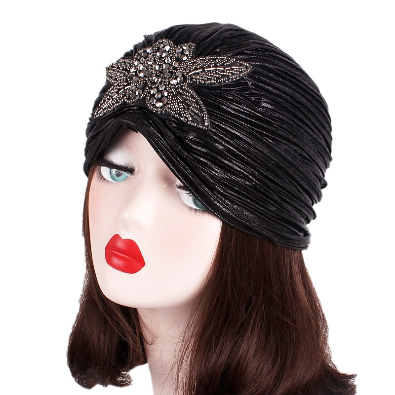 Retro / vintage De livlige 20-årene 1920-tallet Ruffle Turban Hat Hodeinnpakninger Charleston Bryllupsgjest Kostyme Dame Maskerade Fritid / hverdag Bryllupsmottagelse Utdrikningslag Voksne Hatt 2026 - $18.99 –P12
