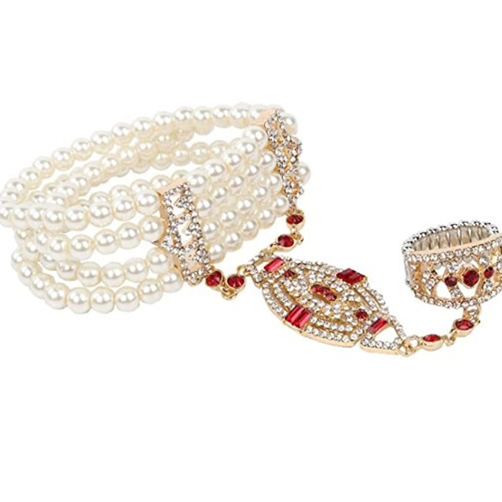 Retro Vintage Anos 20 Baile de Máscara O Grande Gatsby charleston Convidado do casamento Fantasia Mulheres Baile de Máscaras Festa / Noite Recepção de Casamento Festa de Solteira Adulto 1 Bracelete de 2026 por $17.99 –P11