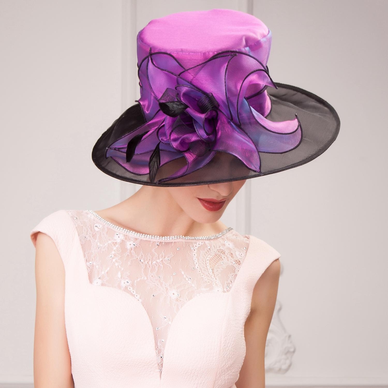 Flax / Silk / Organza Kentucky Hat / Hats / Headwear with Floral 1pc Special Occasion / Casual / Tea Party Headpiece dress to impress Race Day Dress 2025 - $60.99 –P8