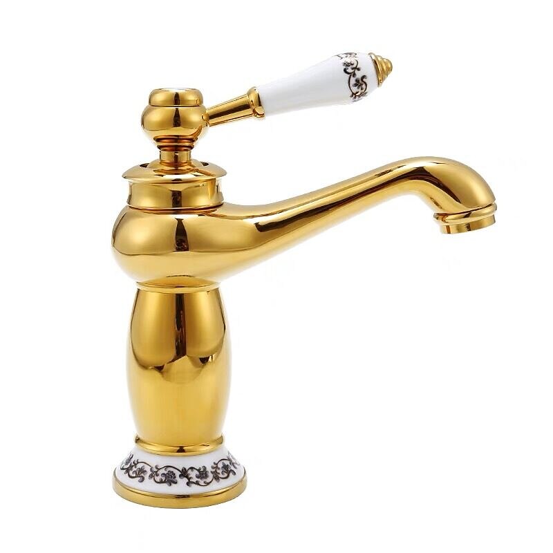 rubinetto lavabo bagno in ottone, rubinetti vasca monocomando monoforo finitura ti-pvd con interruttore caldo e freddo e valvola in ceramica del 2025 a $85.99 –P8