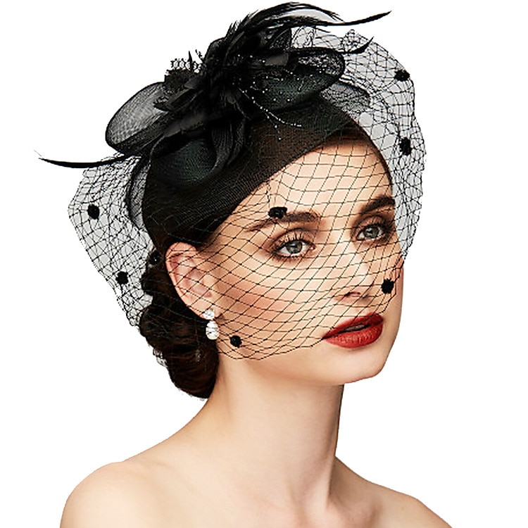Retro / vintage 1950-tallet 1920-tallet Hodeplagg Party-kostyme Fascinator-hatt Dame Maskerade Fest / aften Utdrikningslag Voksne Hodeplagg 2025 - $21.99 –P9