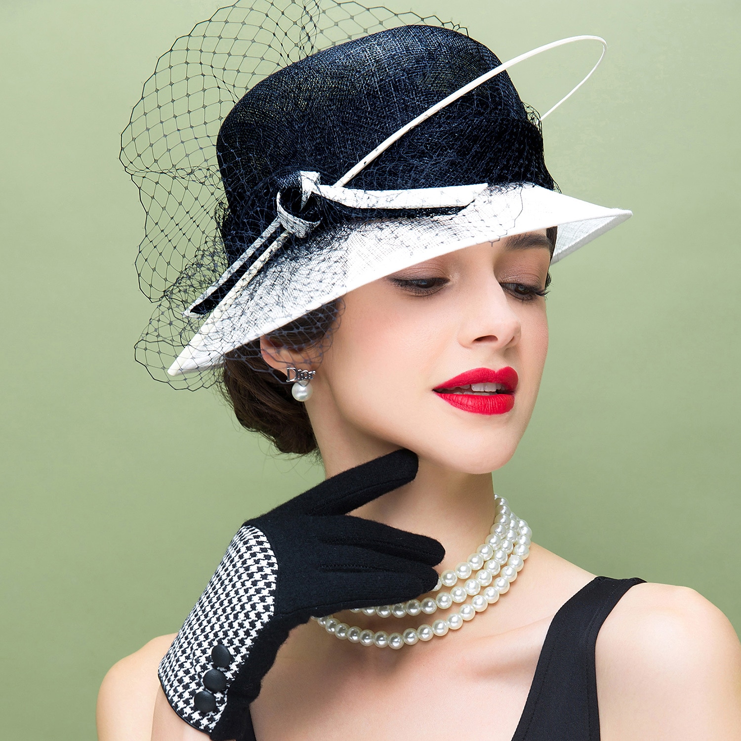 Retro-Hochzeitsfedern Lolita-Accessoires mit Farbblock 1pc besondere Anlässe / Partys / Abendkopfschmuck 2025 - $89.99 –P2