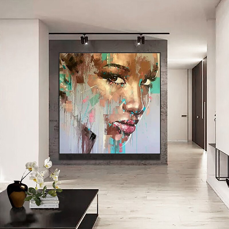 Hang-Painted öljymaalaus Maalattu Neliö Abstrakti Ihmiset Nykyaikainen Moderni Ilman Inner Frame  (ei kehystä) 2025 - $97.99 –P4