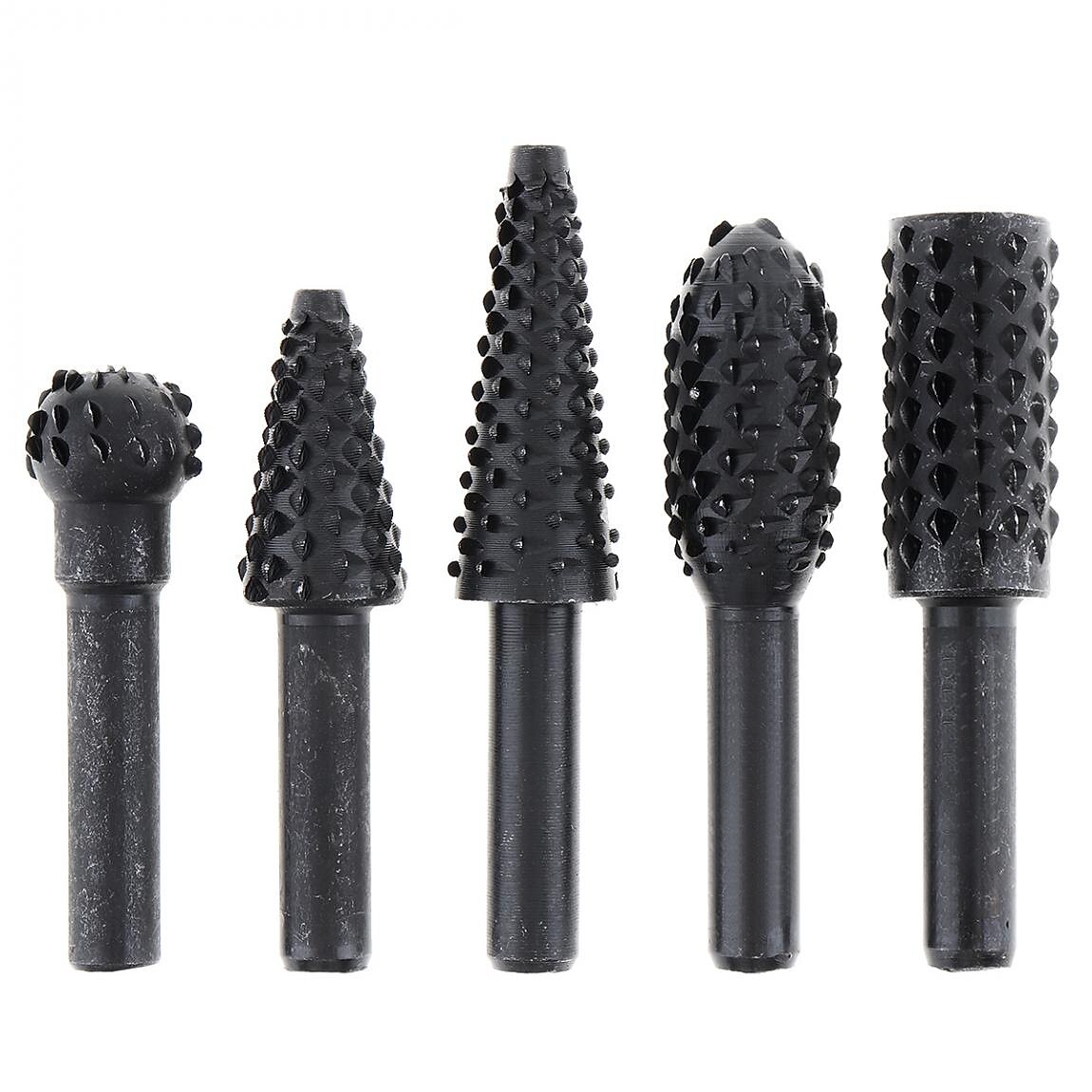 5 stk høykarbonstål svart roterende gradkutter gravering slipebit for roterende filkutterverktøy trebearbeiding gjør-det-selv 2025 - $9.99 –P1