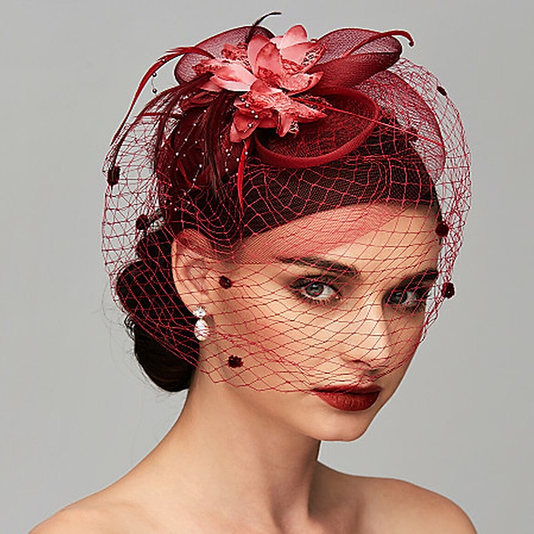 Retro / vintage 1950-tallet 1920-tallet Hodeplagg Party-kostyme Fascinator-hatt Dame Maskerade Fest / aften Utdrikningslag Voksne Hodeplagg 2025 - $21.99 –P8
