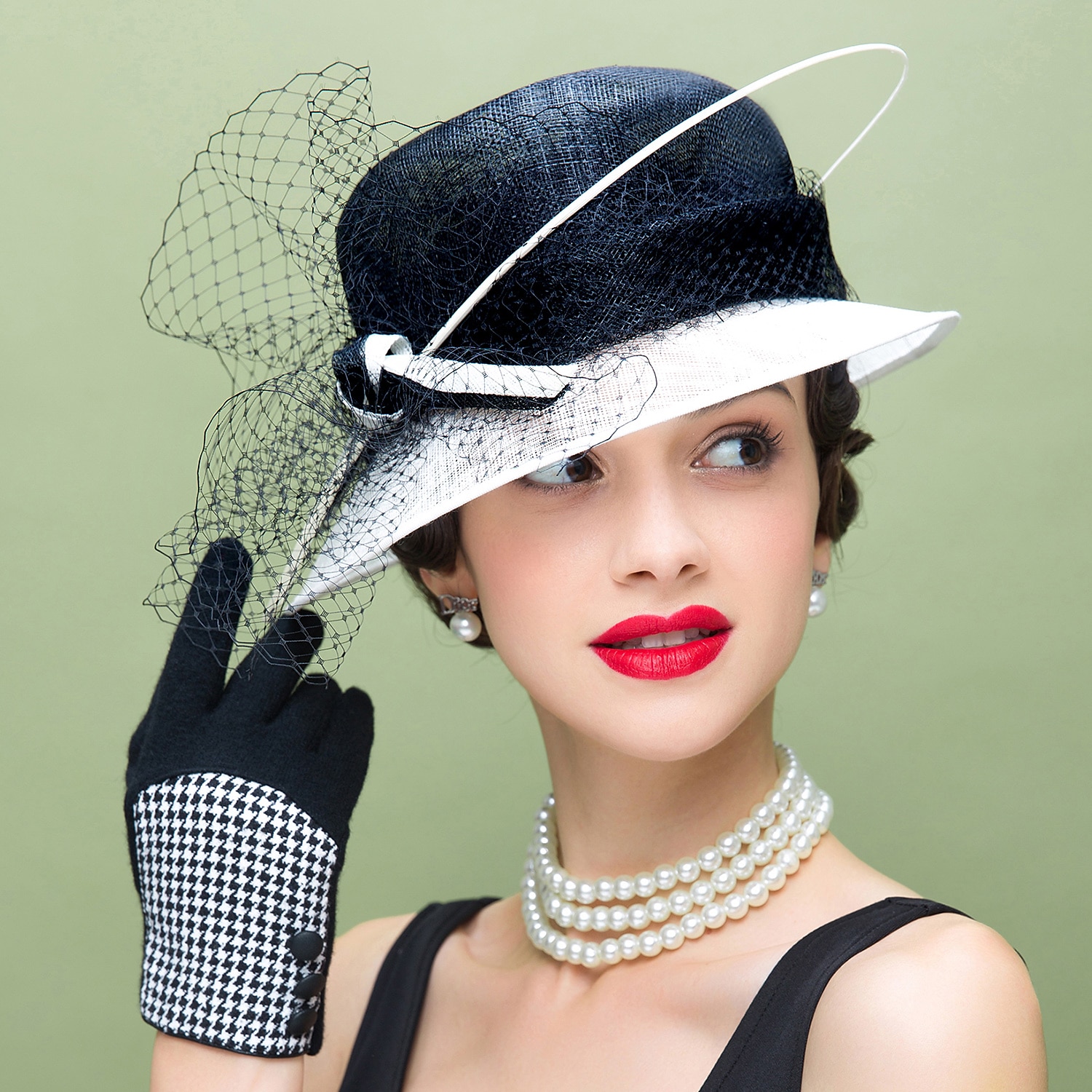 Retro-Hochzeitsfedern Lolita-Accessoires mit Farbblock 1pc besondere Anlässe / Partys / Abendkopfschmuck 2025 - $89.99 –P6