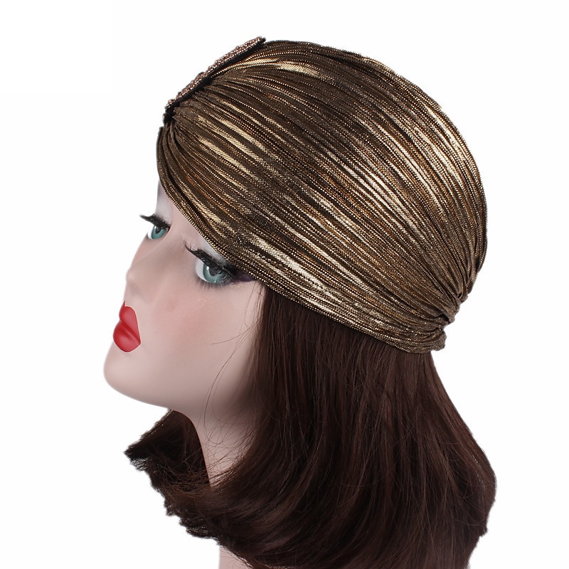 Retro / vintage De livlige 20-årene 1920-tallet Ruffle Turban Hat Hodeinnpakninger Charleston Bryllupsgjest Kostyme Dame Maskerade Fritid / hverdag Bryllupsmottagelse Utdrikningslag Voksne Hatt 2026 - $18.99 –P9