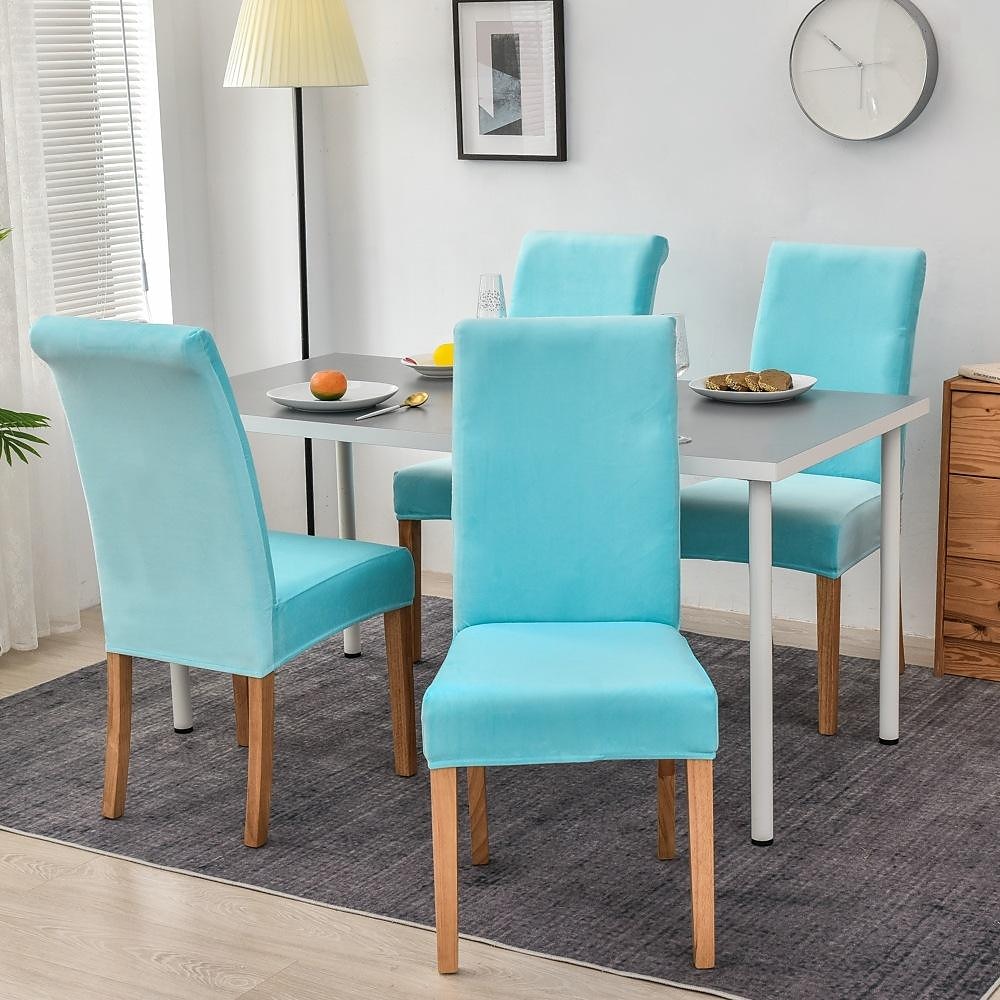 fodera per sedia da pranzo elasticizzata fodera per sedia verde fodera in velluto elastico per cene da pranzo matrimonio in hotel morbido lavabile del 2025 a $21.99 –P5