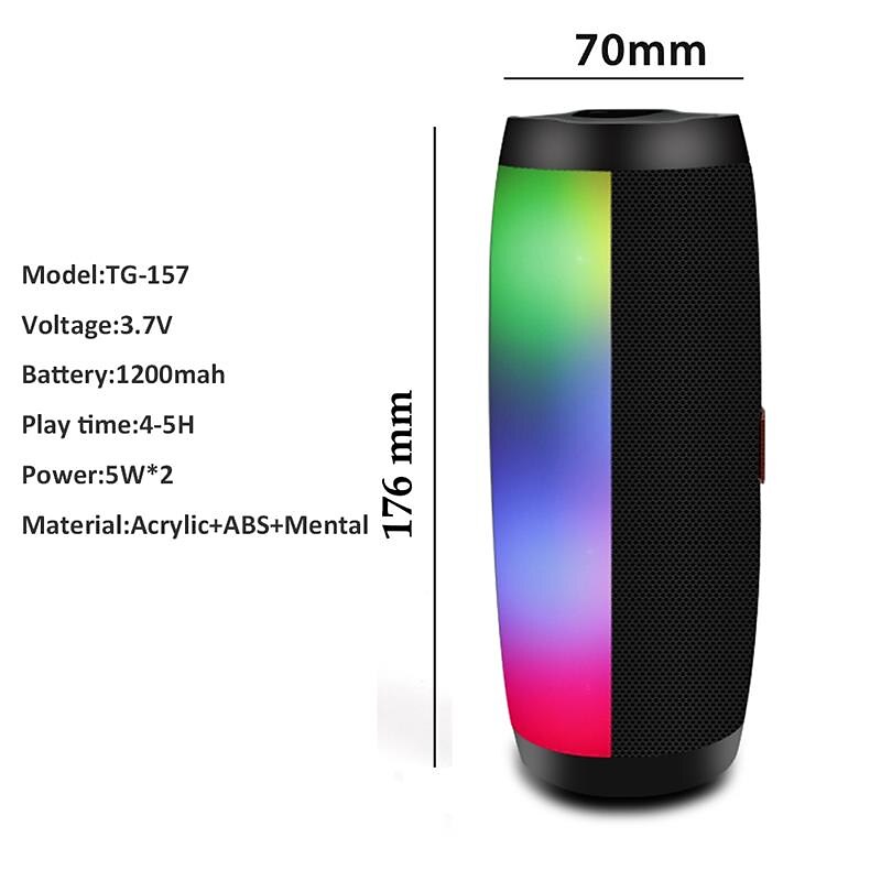 Wireless Speaker Bluetooth-compatible Speaker Microlab Portable Speaker Powerful High Outdoor Bass TF FM Radio with LED Light 2025 - $31.99 –P4