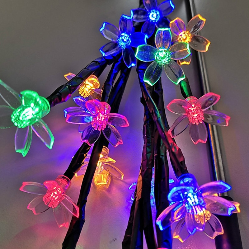 2 pezzi di luce solare per esterni a forma di fiore di ciliegio, colore bianco caldo, luce multicolore del 2026 a $53.99 –P9