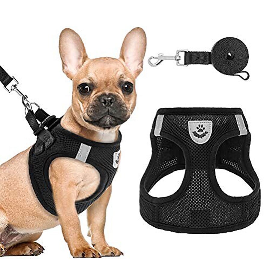 2025年 犬用　ペット用　ハーネス　ベスト　調整可能　高通気性　反射ストラップ付き　安全　快適　小型犬用　ドッグトレーニング用  無地　選べる7色  コレクション – $13.99 –P8