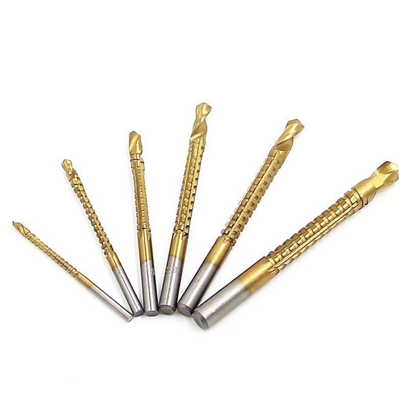 6pcs Electric Drill Bits Titanium Coated HSS Drill Saw Bits For Metal Milling Cutters For Wood Slotting 3/4/5/6/6.5/8mm 2025 - $10.99 –P3